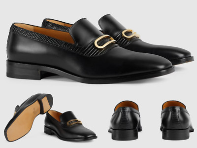 GUCCI  Lizard G Slip-On Loafers Sneakers Schuhe Mocassin Slippers Shoes New 40,5