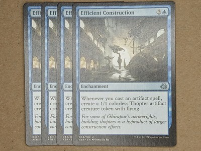 MTG Card - 4 x Efficient Construction - Unco - Aether Revolt - NM