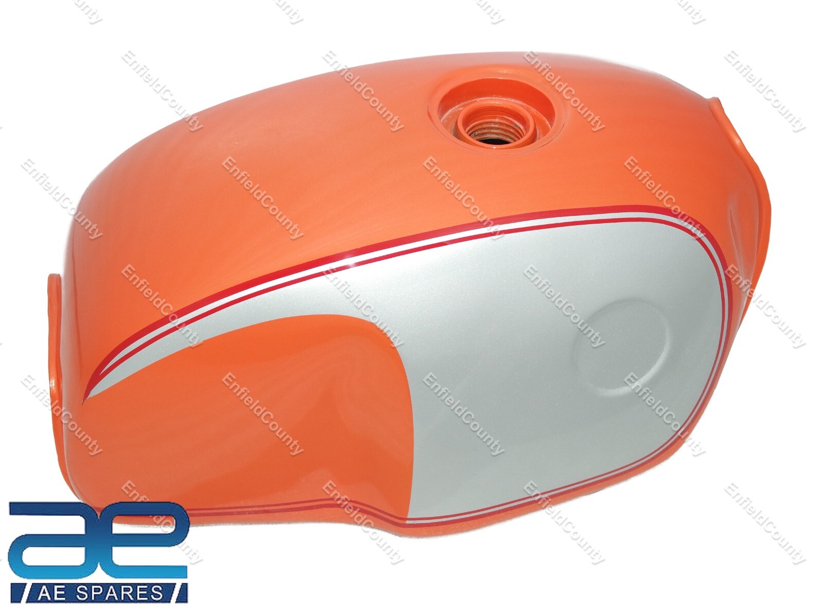 For BMW R100 Rt Rs R90 R80 R75 Orange & Silver Petrol Fuel Gas Tank Steel 