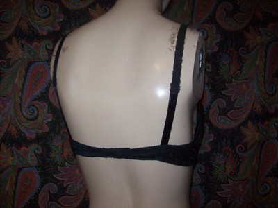Vintage Frederick's Of Hollywood Black Extra Padded Push-up Bra Lingerie 36B