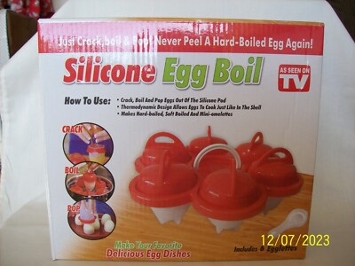 Silicone Egg Boil Kitchen Gadget Tool Time Saver NEW