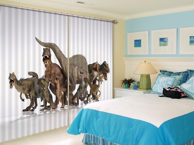 3D Dinosaur Collective ZHUA2134 Photo Curtain Window Blockout Fabric Amy 2023