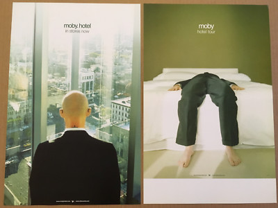 MOBY Rare 2005 DOUBLE SIDED PROMO POSTER for Hotel CD USA 11x17 Never Displayed