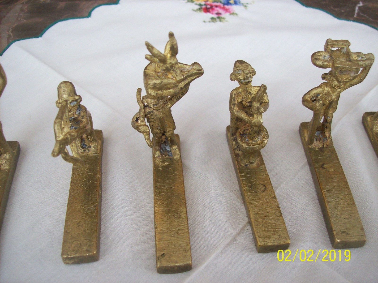 Tribal Knife Rests inspired by Ghana, Africa Tribal Art, Ashanti Akan Set Of 12