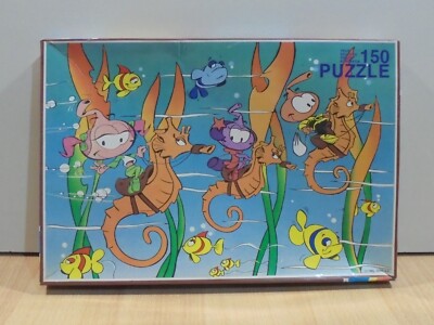 THE SNORKS RIDING VTG 1988 150 PCS PUZZLE BY GREEK MIKA COMPLETE