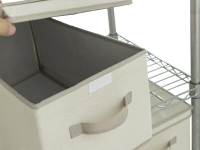 HSS 18"D x 24"W x 70.9"H, Wire Shelving 3-Shelf Garment Rack , Silver