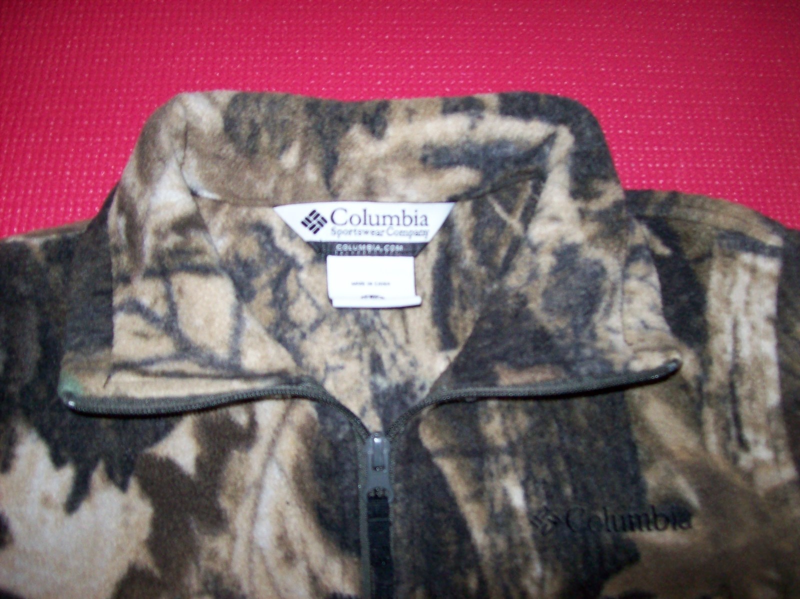 Columbia Fleece Zip Up Jacket Camoflauge Youth Size 14/16