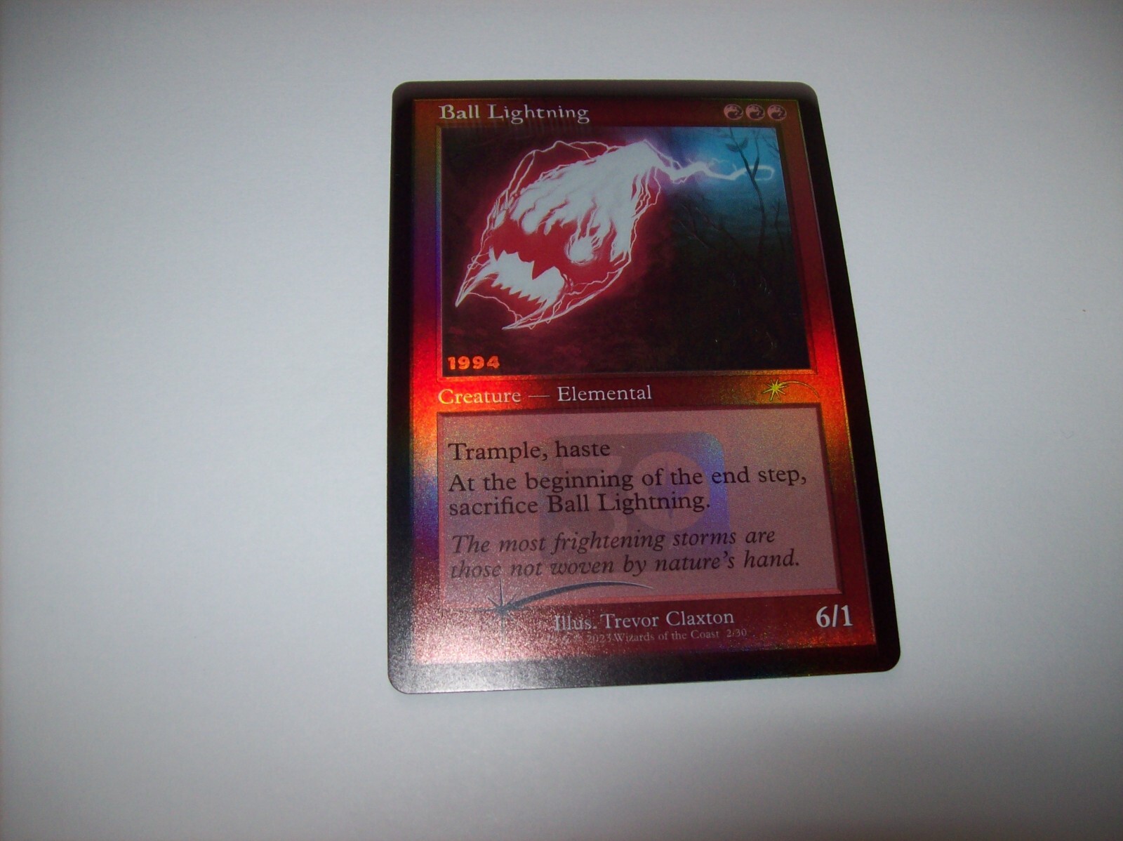 ｍｔｇ　ライトニング　foil MTG Magic Foil Ball Lightning Promo Retro Frame 30th