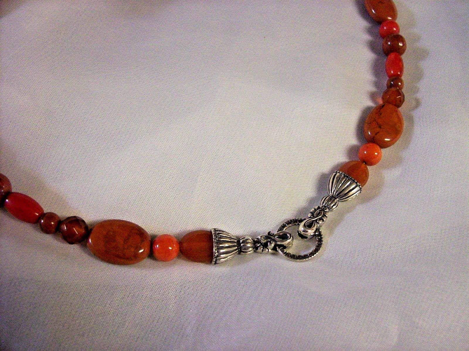 CAROLYN POLLACK RED CORAL NECKLACE ALONE OR FOR ENHANCERS 18