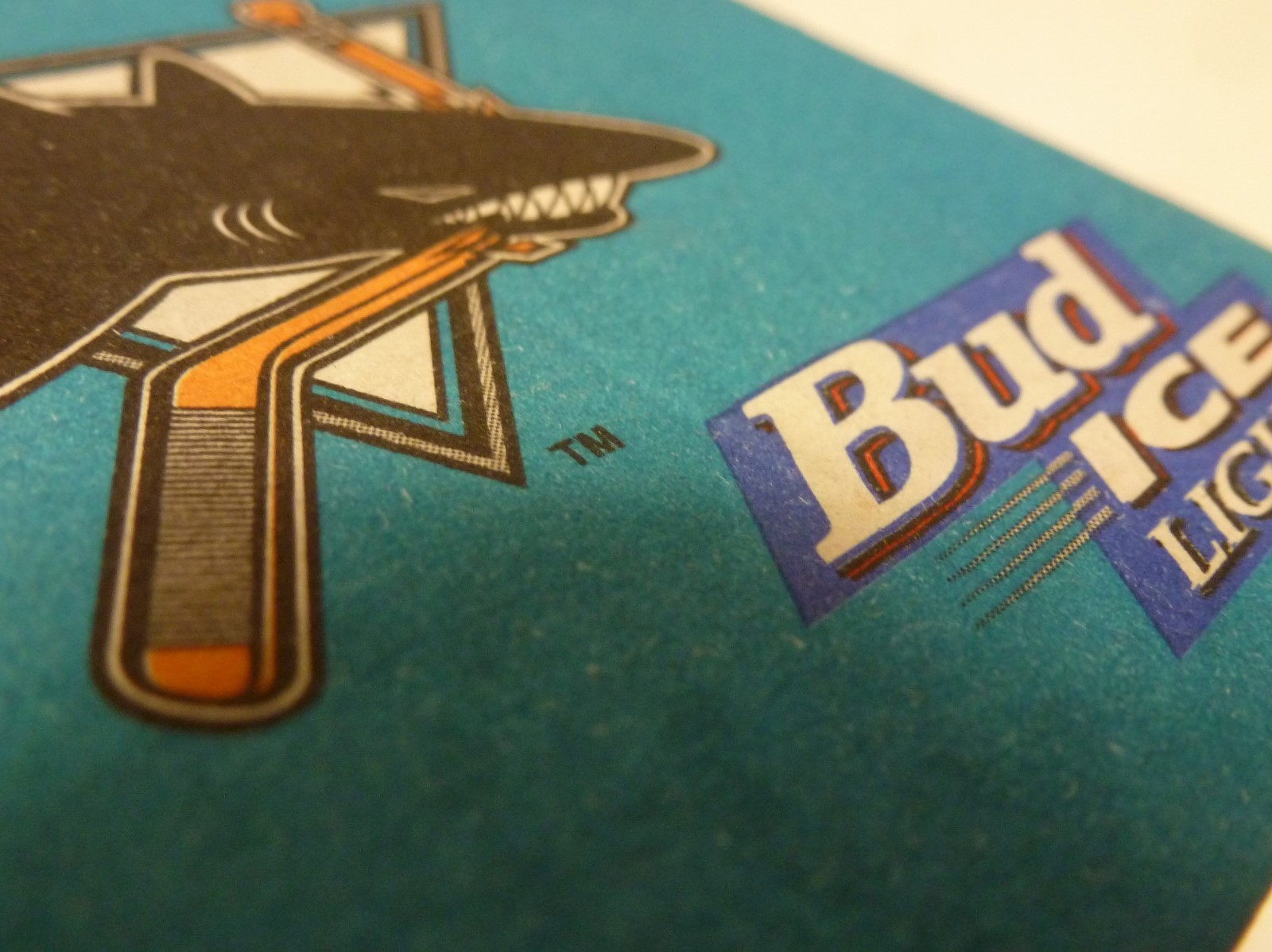 FOUR UNUSED BUDWEISER BUD ICE 1997 SAN JOSE SHARKS CARDBOARD BEER COASTERS