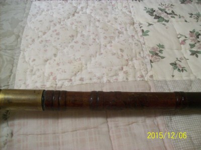 Hand Carved Wooden Antique Walking Stick Birds, Feather & Leaf Vines