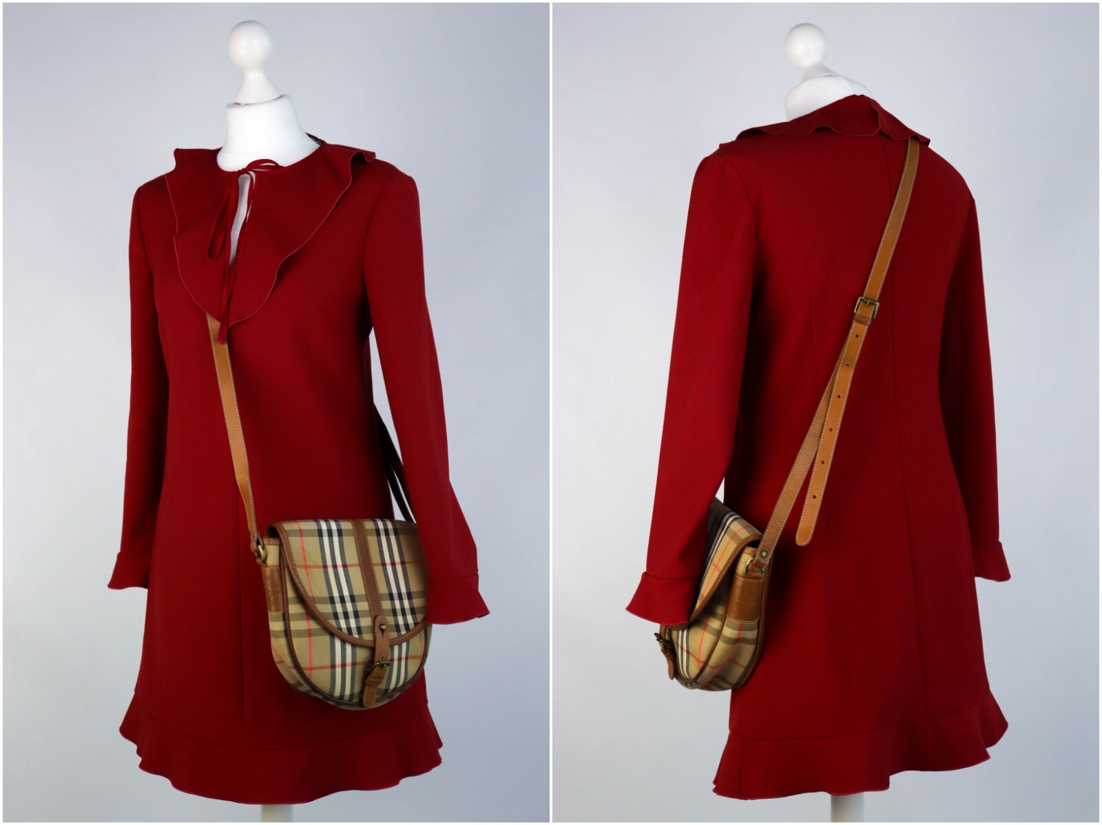 Burberry's Vintage 90s Made in England Beige Nova Check Burberry's Vintage 90s Made in England Beige Nova Check