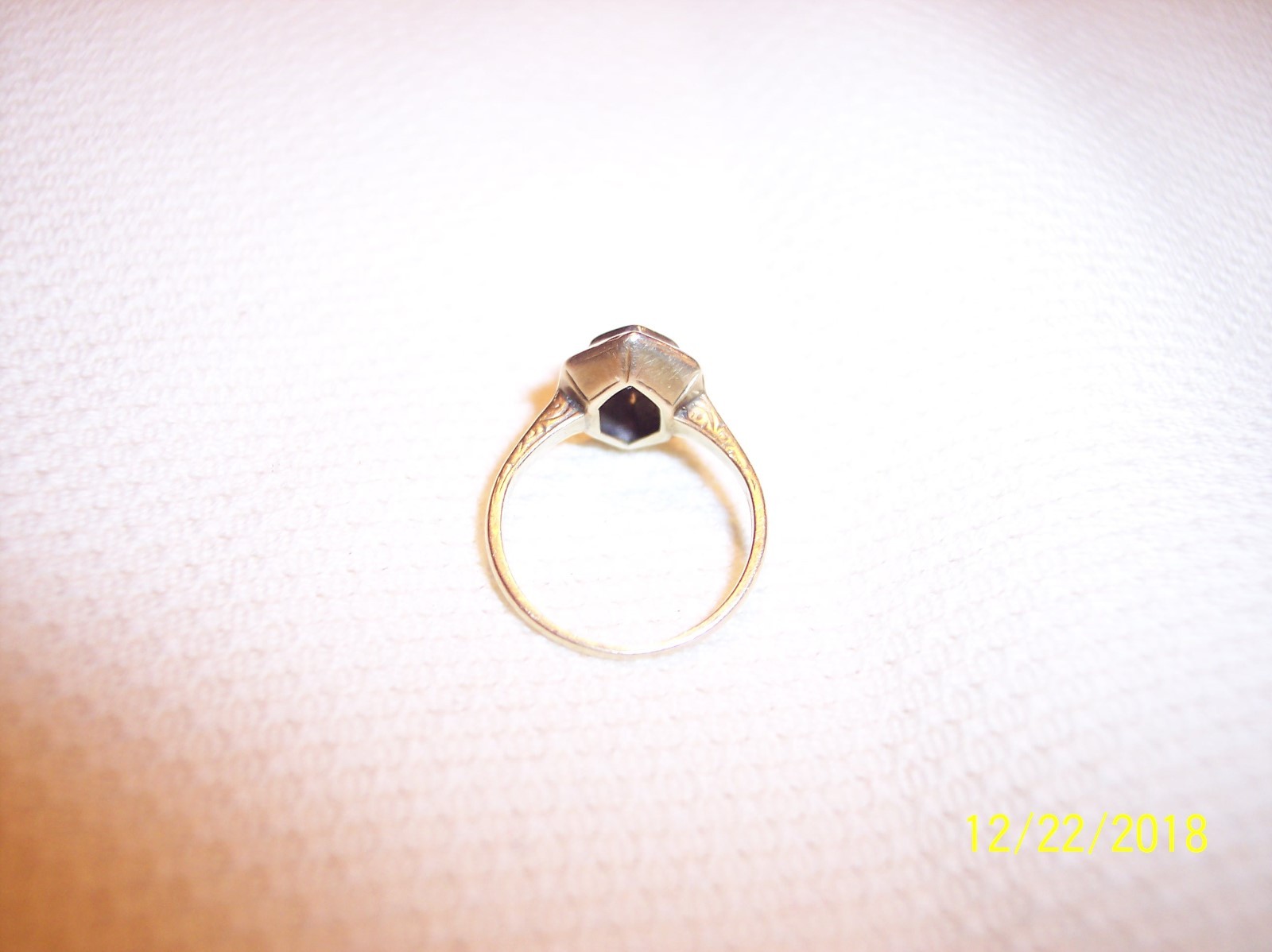 14K Yellow Gold Old European / Mine Cut DIAMOND Solitaire Antique Ring
