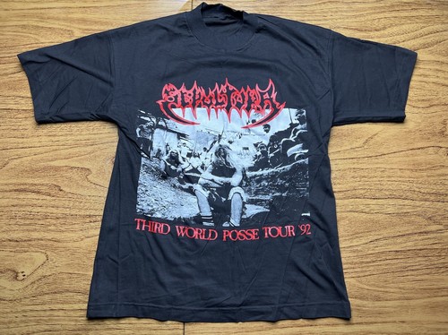 90s SEPULTURA ツアーtシャツ New 90's Sepultura Third World Posse 1992 Tour Band Tee