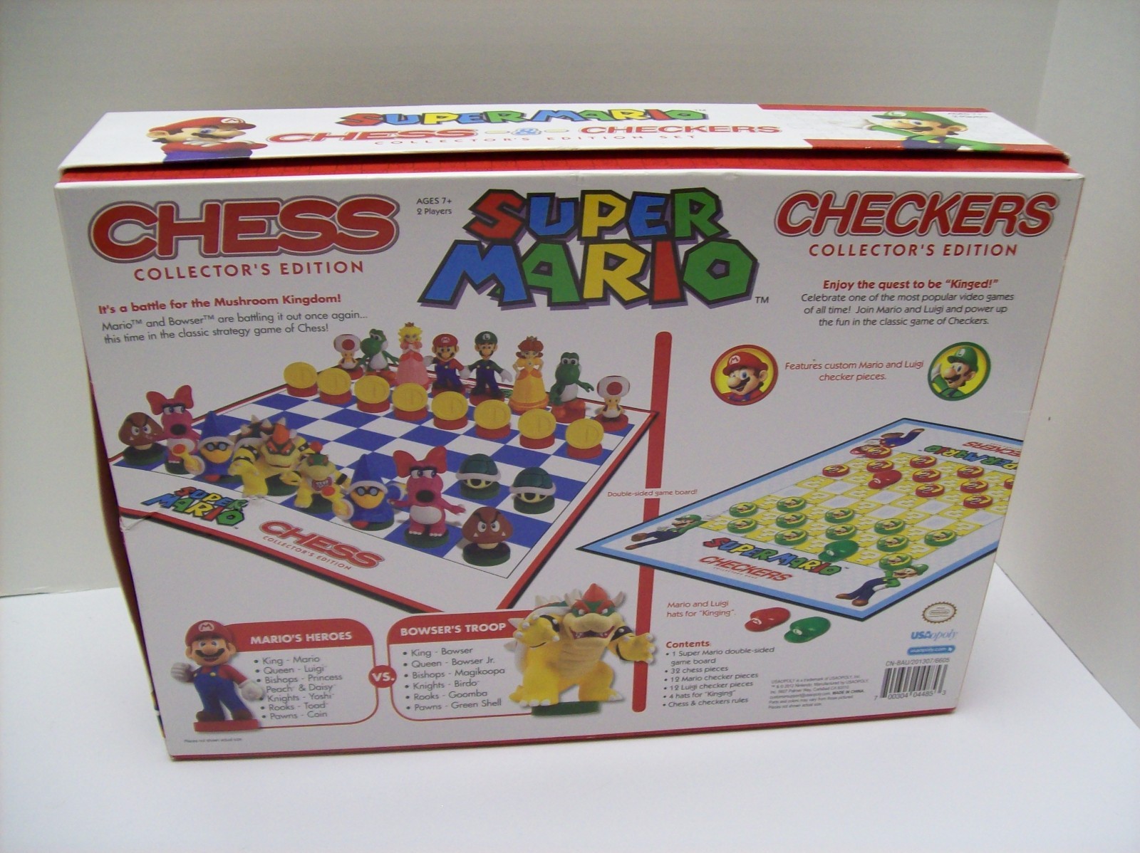 Super Mario Chess & Checkers Set Collector's Edition- EUC  - Rare