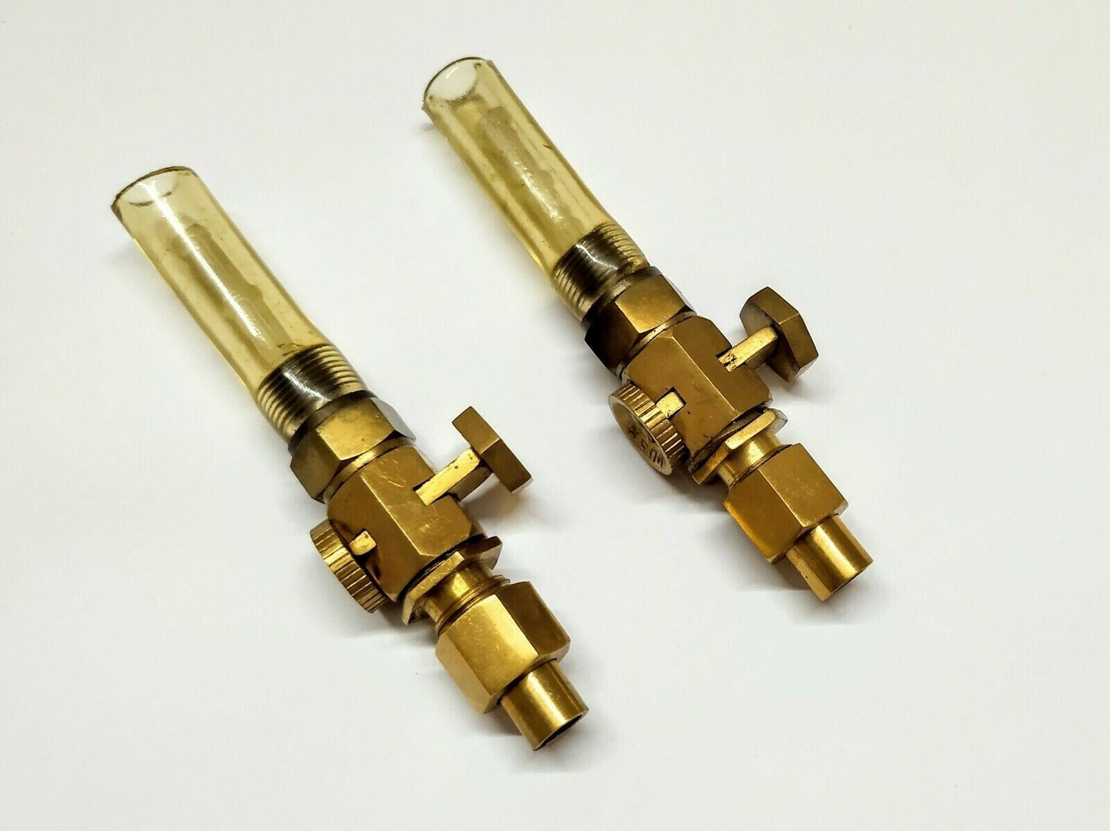 For NORTON TRIUMPH / AJS TYPE 2 X BRASS PETROL FUEL TAPS 1/8 x 1/4 . NEW 