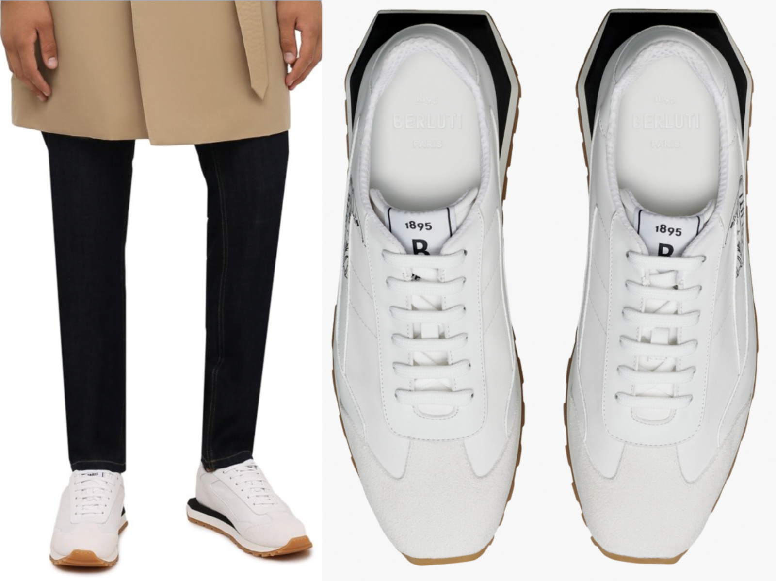 BERLUTI BERLUTI SIGNATURE GRAPHIC LEATHER SNEAKERS TRAINERS SCHUHE SHOES TURNSCHUHE 42,5