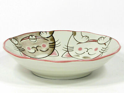 Japanese Smiling Cat Maneki Neko KAFUH Ramen Noodles Rice Salad Appetizer Bowl