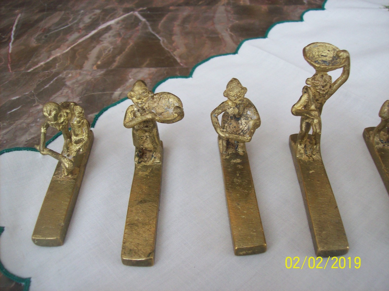 Tribal Knife Rests inspired by Ghana, Africa Tribal Art, Ashanti Akan Set Of 12