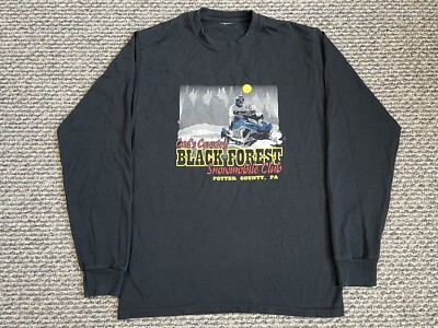 Vintage Potter County Shirt Adult M Gods Country Black Forest Snowmobile Cotton