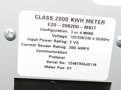 E-Mon EIDR-8-M09RJ Interval Data Recorder, E20 Meter & Box New