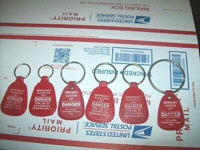 6-Elevator Drop Key Door RED TAGS