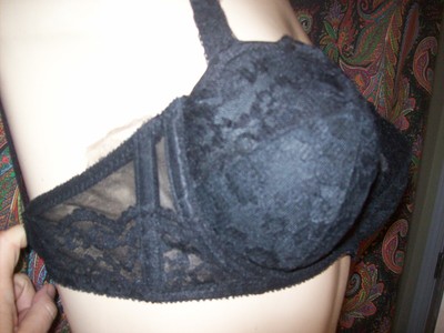 Vintage Frederick's Of Hollywood Black Extra Padded Push-up Bra Lingerie 36B