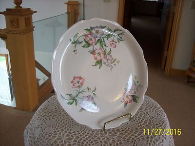 Fruit Blossom Floral Spray Porcelain Decorative Vintage Plate