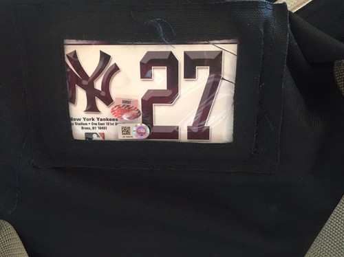 Yankees Giancarlo Stanton Game Issued Used Equipment Bag MLB & Steiner COAs RARE