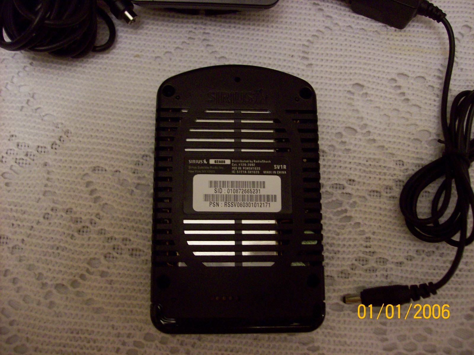Sirius SV1R One Satellite Radio Tuner w/Car DC Adapter Antenna