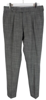 SUITSUPPLY Braddon Trousers Men's UK 34 Wool Silk Tapered Fit Zip Formal