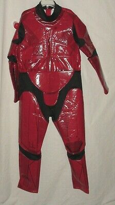 EUC Disney Store Boys Star Wars Red Sith STORMTROOPER Halloween Costume Size 7/8