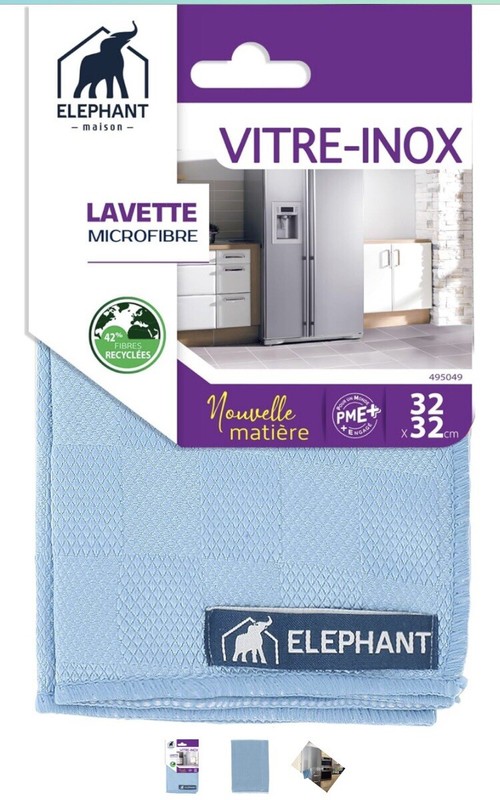 ElÃ©Phant Chiffon Vitr'Inox 32 X 32 Cm