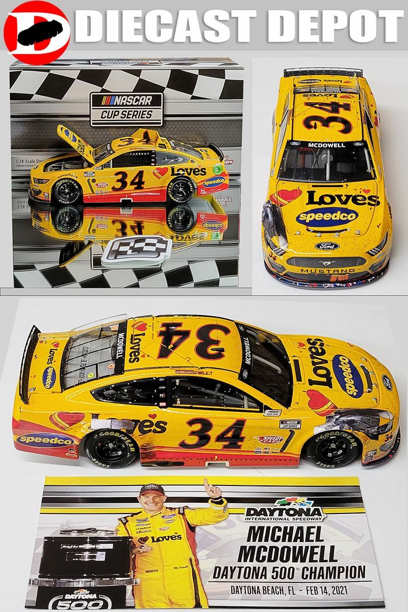 MICHAEL MCDOWELL 2021 DAYTONA 500 WIN LOVE'S RACED VERSION 1