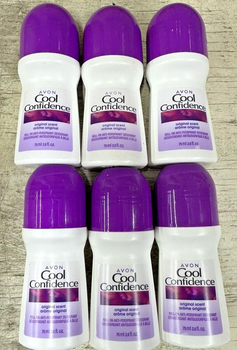 6-Avon COOL CONFIDENCE ORIGIN Roll-on  2.6fl.oz