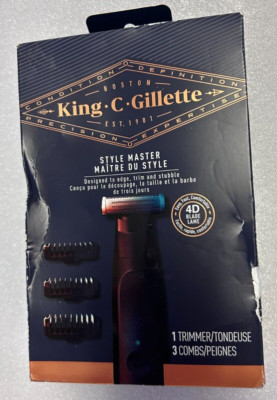 King C. Gillette One Trimmer & Three Combs Style Master Set