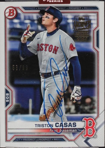 topps  auto  トリストン　カサス　サイン 2024 Topps Archives Signature Series Triston Casas Auto /83