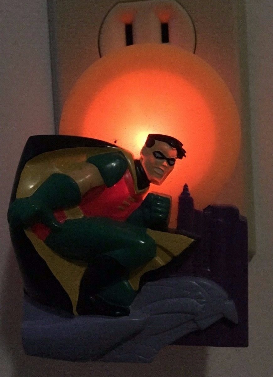 1995 Vintage BATMAN & ROBIN THE ANIMATED SERIES NIGHTLIGHTS BOTH WORK