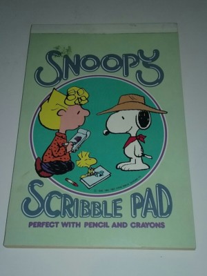 Vintage 1965 Plymouth Inc. Peanuts/ Snoopy Scribble Pad United Feature Syndicate