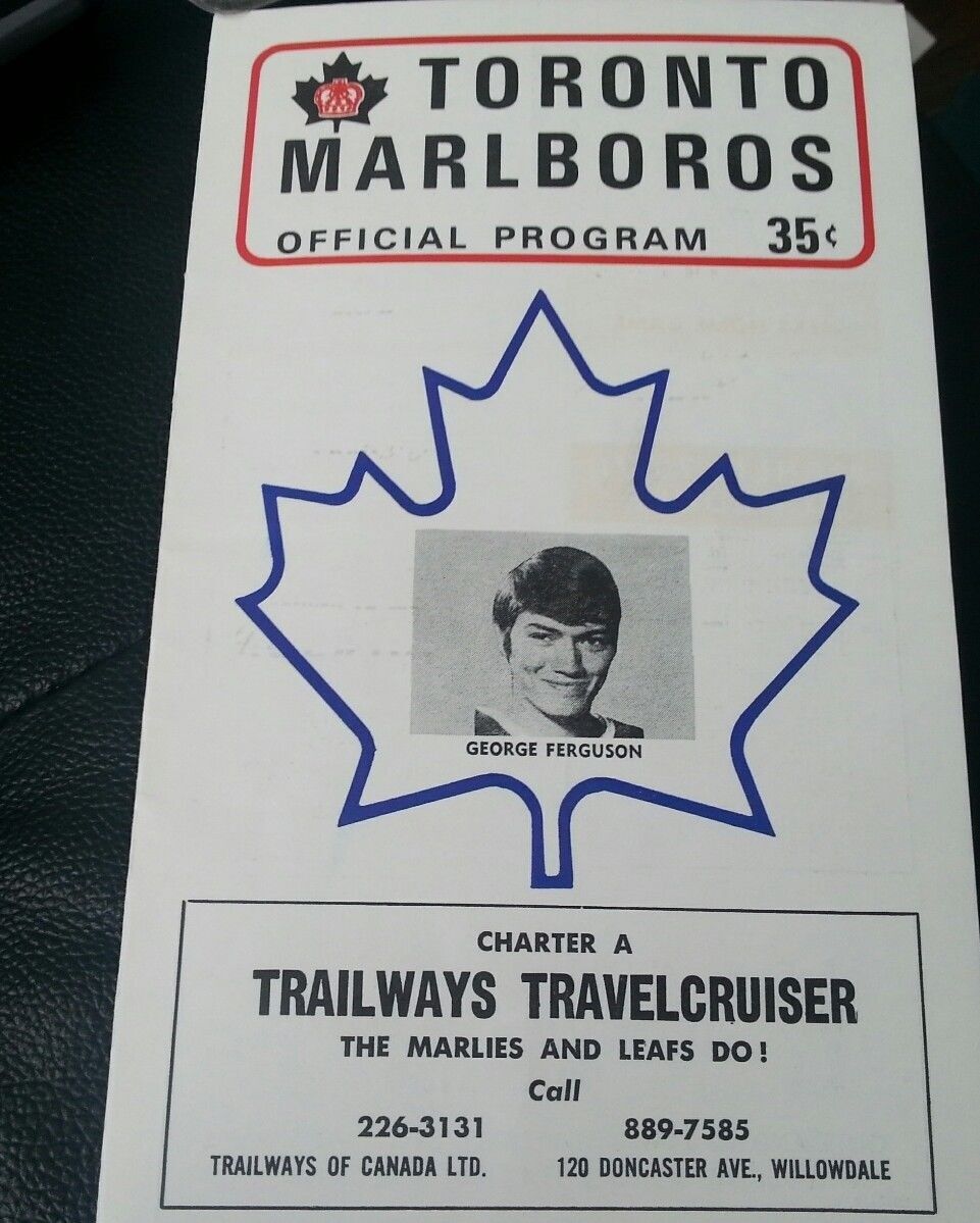 Toronto Marlboros vs Kitchener Program Dec 61970 Junior A Hock...
