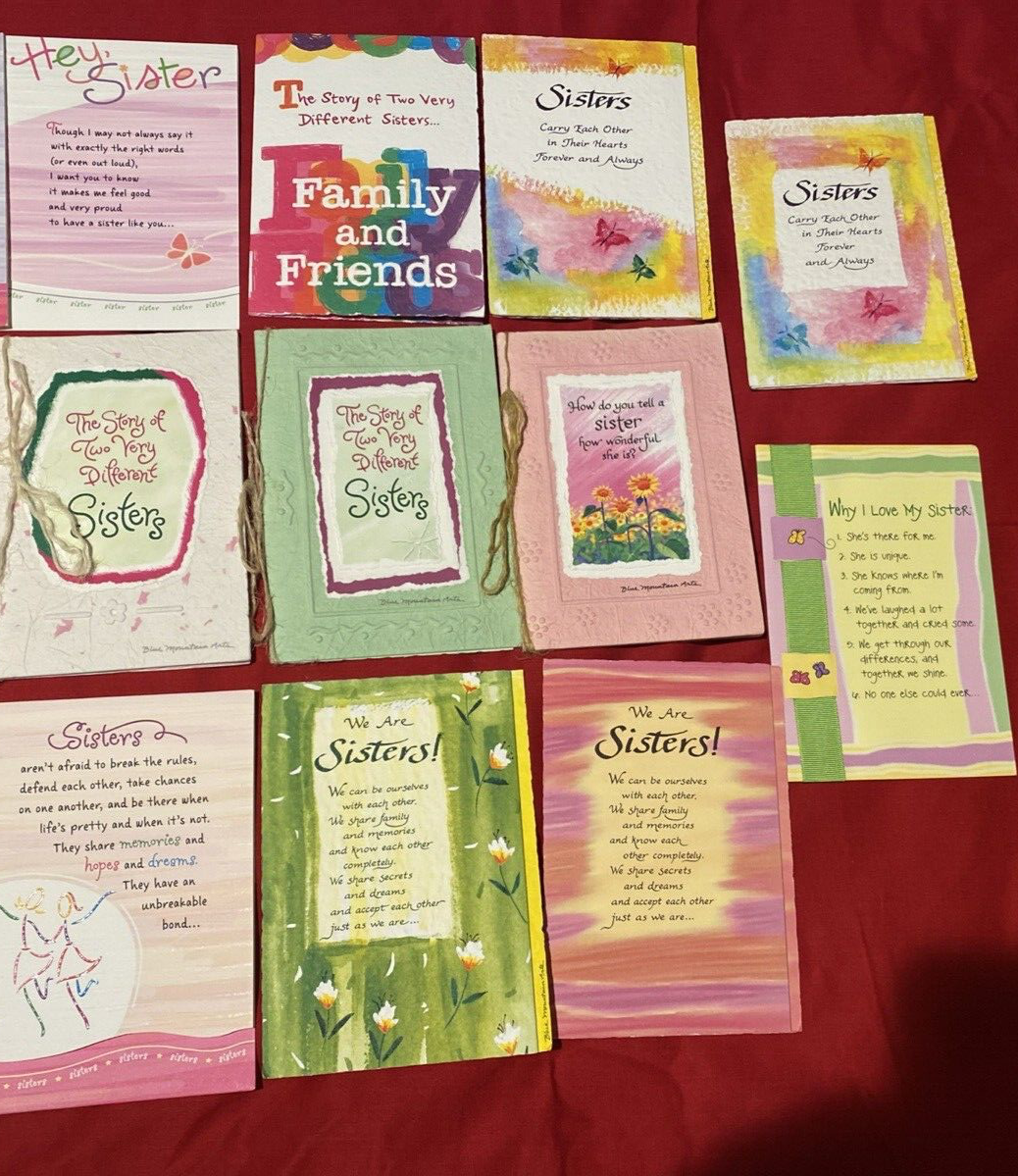 Blue Mountain Arts 24 "SISTER" Greeting Cards new Buying 1 per select