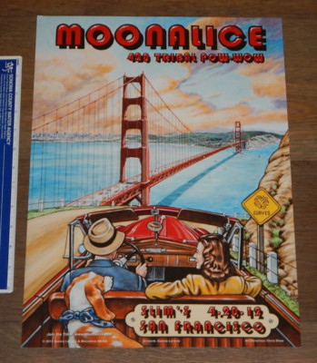 2012 MOONALICE - SLIM'S SF 420 CONCERT POSTER, M460, D. LARKINS ART