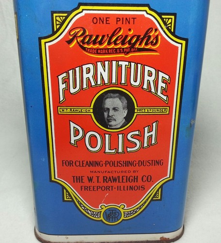 Can Collector Rawleighs Furniture Polish 1 Pint Can All Metal