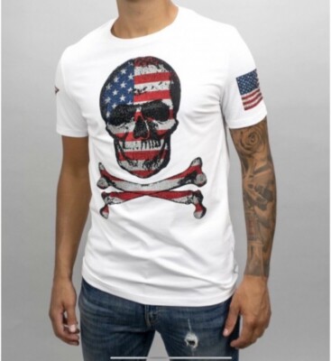 Concrete Humanity Men Tee - Patriotic Skull