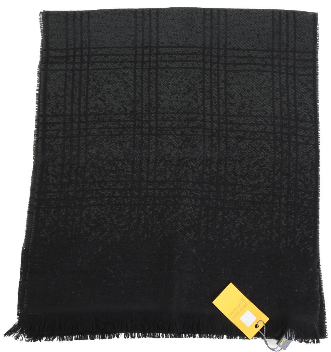 Pre-owned Fendi Men Scarf Shawl Tuch 175 Cm X 37 Cm With Wool Green
