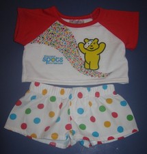 BUILD-A-BEAR Pudsey SHOW YOUR SPOTS Shirt + Dot Shorts UK ...