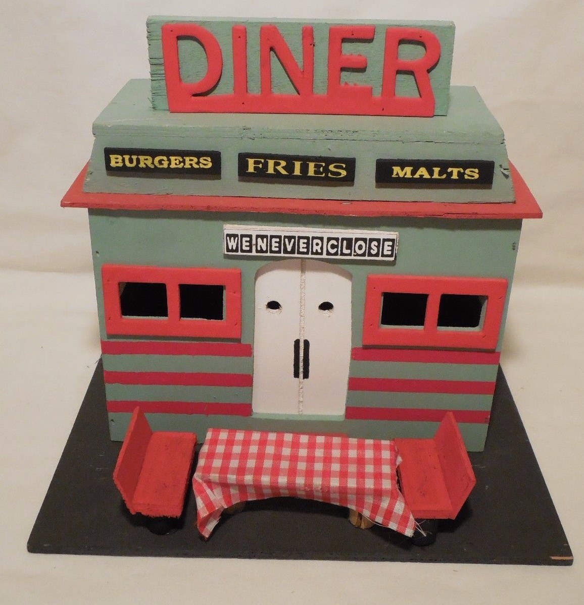 Fifties DINER Birdhouse NEW Wood 50's American Vintage Style Decorative