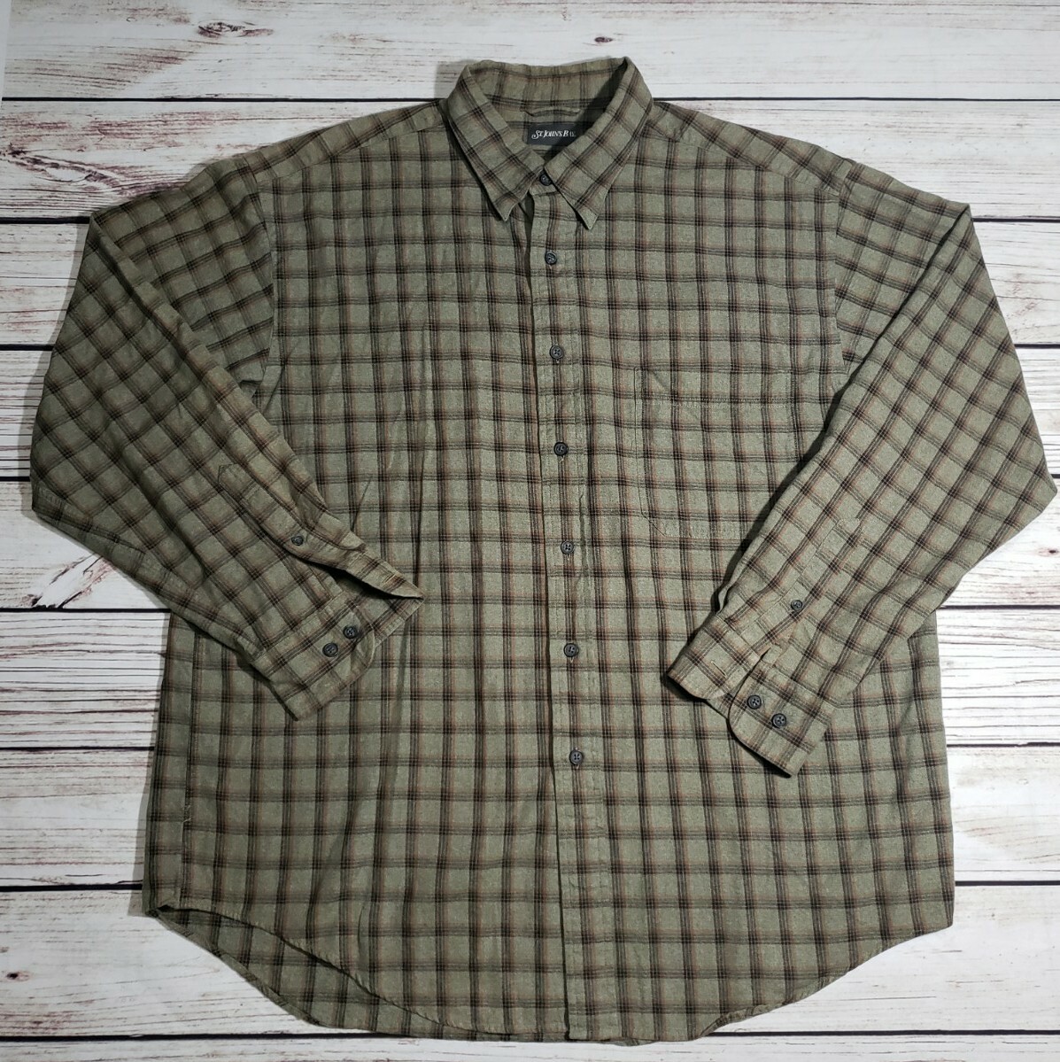 St Johns Bay Men's size L Flannel Shirt 