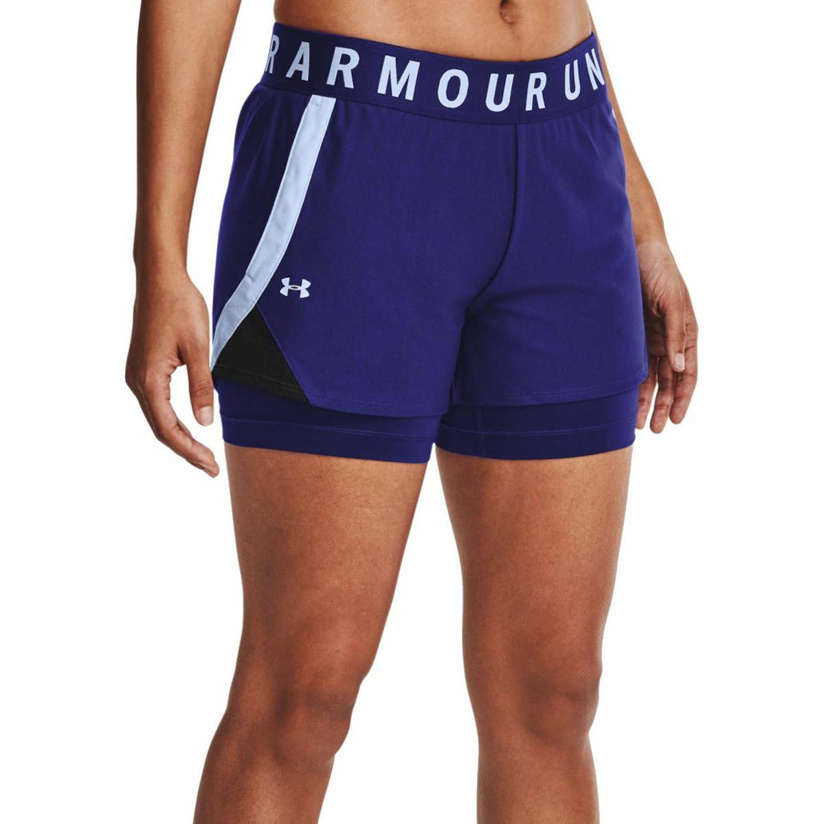 

Женские синие шорты Under Armour Play Up 2-in-1 Activewear Спортивная одежда, Синий, Under Armour Play Up 2-in-1 Shorts