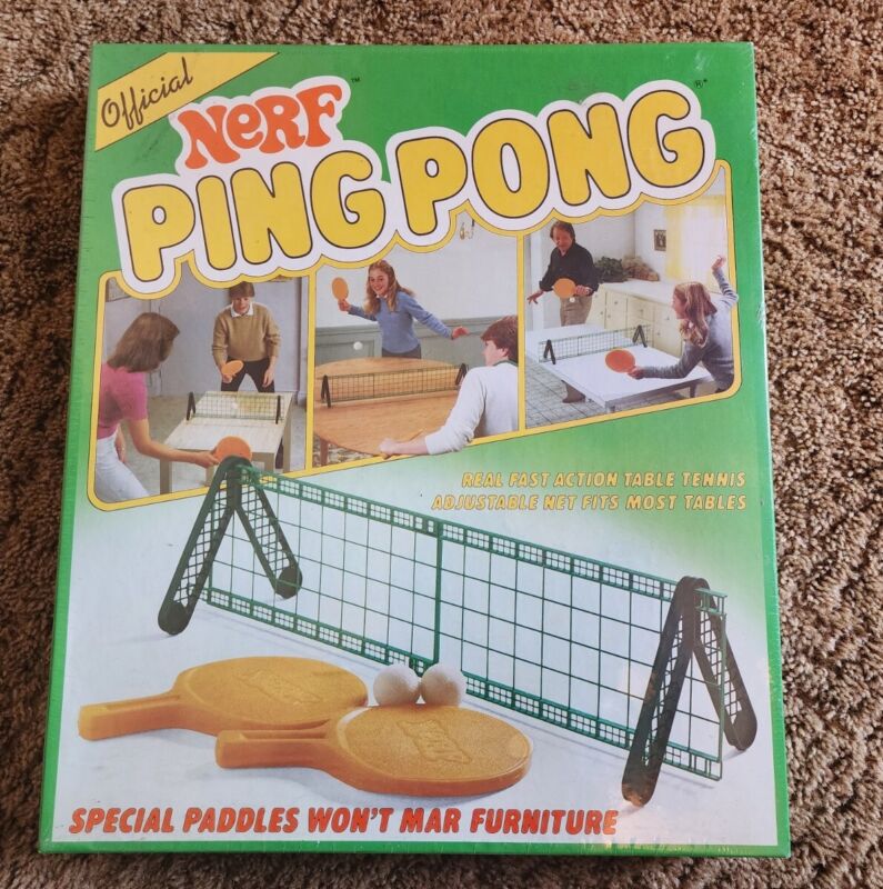 Vintage Nerf PING PONG Parker Brothers Brand Game Made in USA. NEW in plastic!